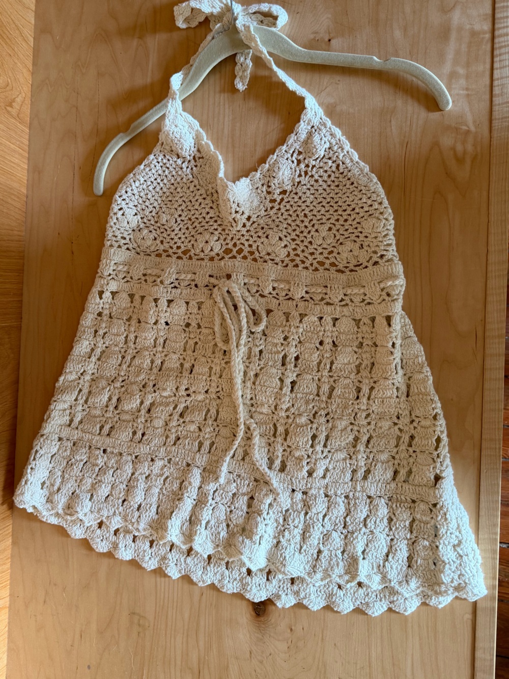 Free People Cream Crochet Knit Women's Top
